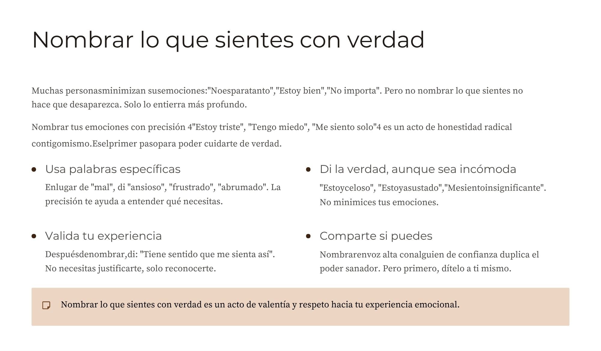 Autocuidado y Respeto Propio