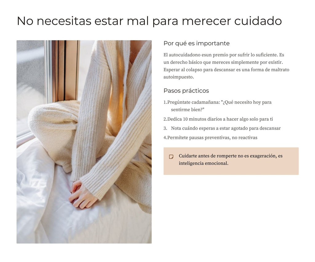 Autocuidado y Respeto Propio