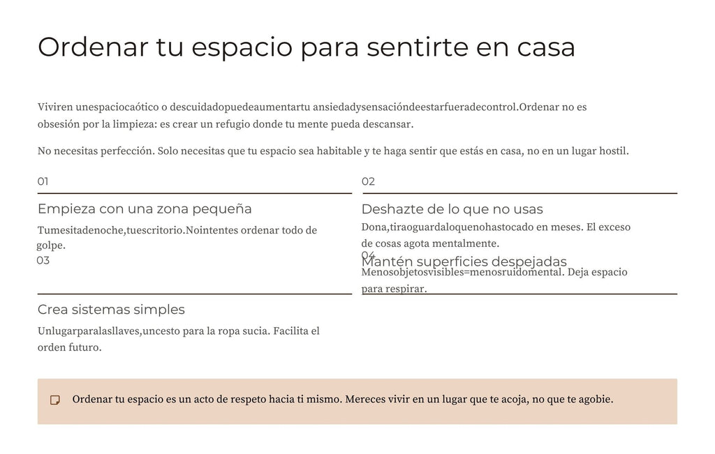 Autocuidado y Respeto Propio