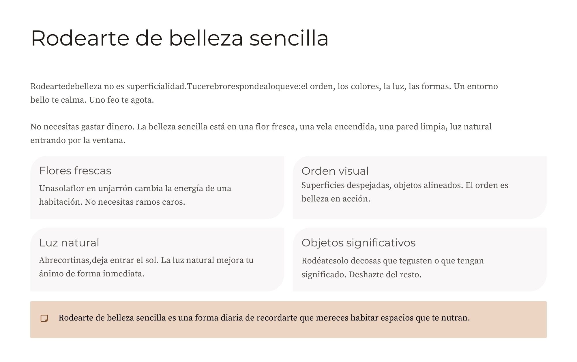 Autocuidado y Respeto Propio