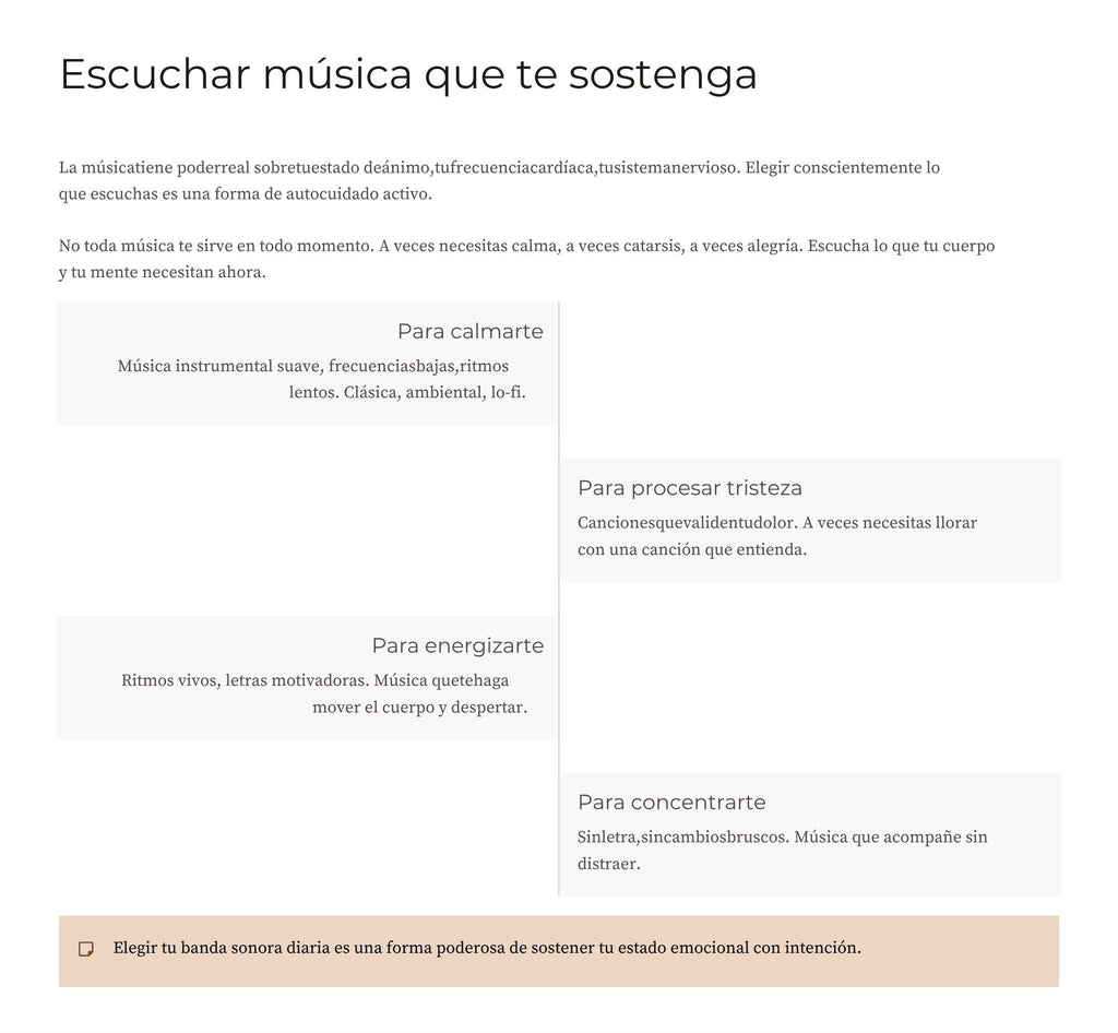 Autocuidado y Respeto Propio