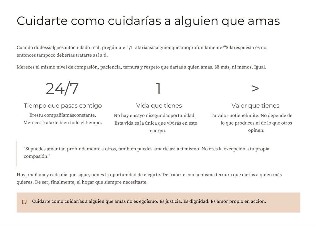 Autocuidado y Respeto Propio