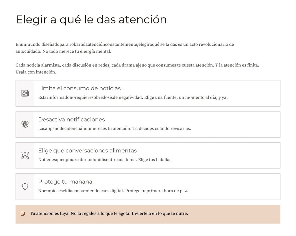 Autocuidado y Respeto Propio