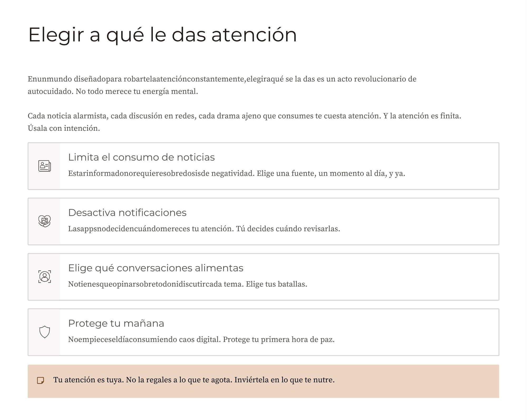 Autocuidado y Respeto Propio