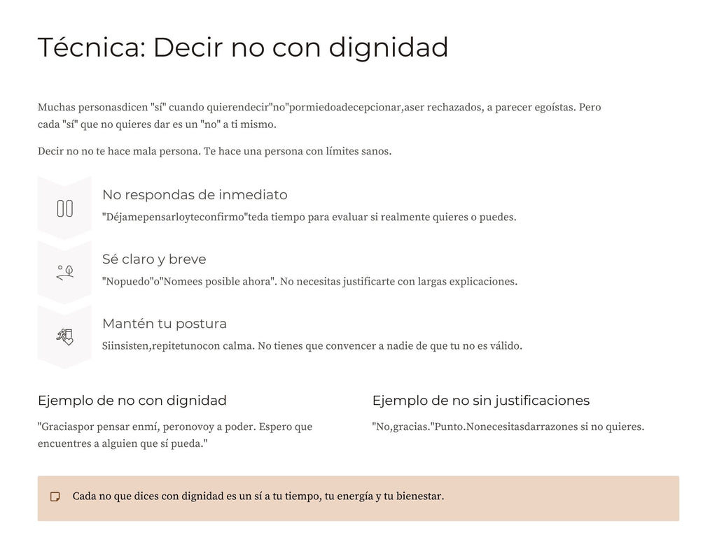 Autocuidado y Respeto Propio
