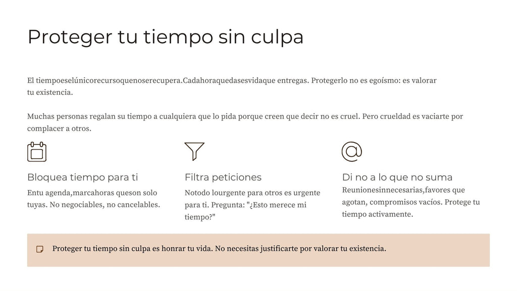 Autocuidado y Respeto Propio