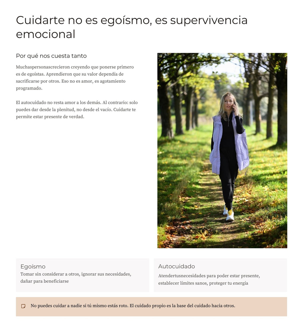 Autocuidado y Respeto Propio