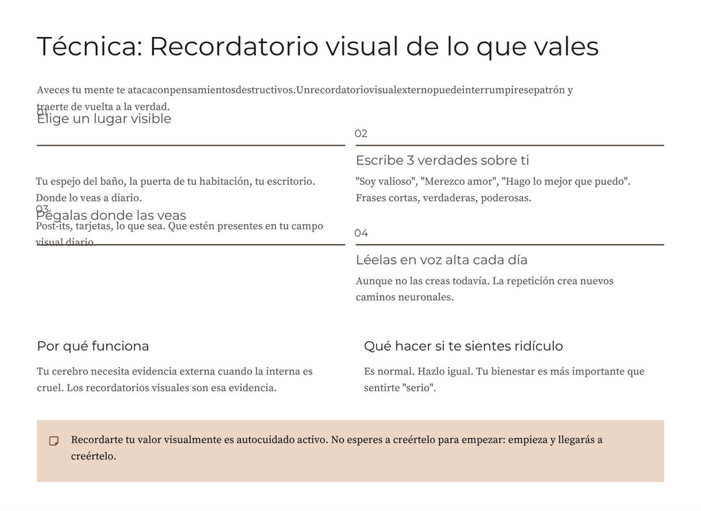 Autocuidado y Respeto Propio