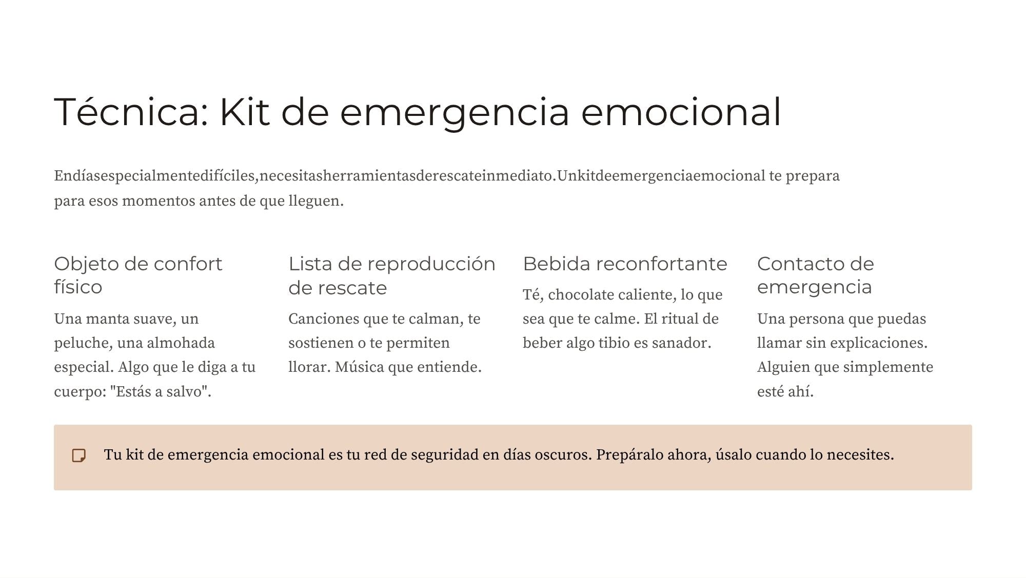 Autocuidado y Respeto Propio
