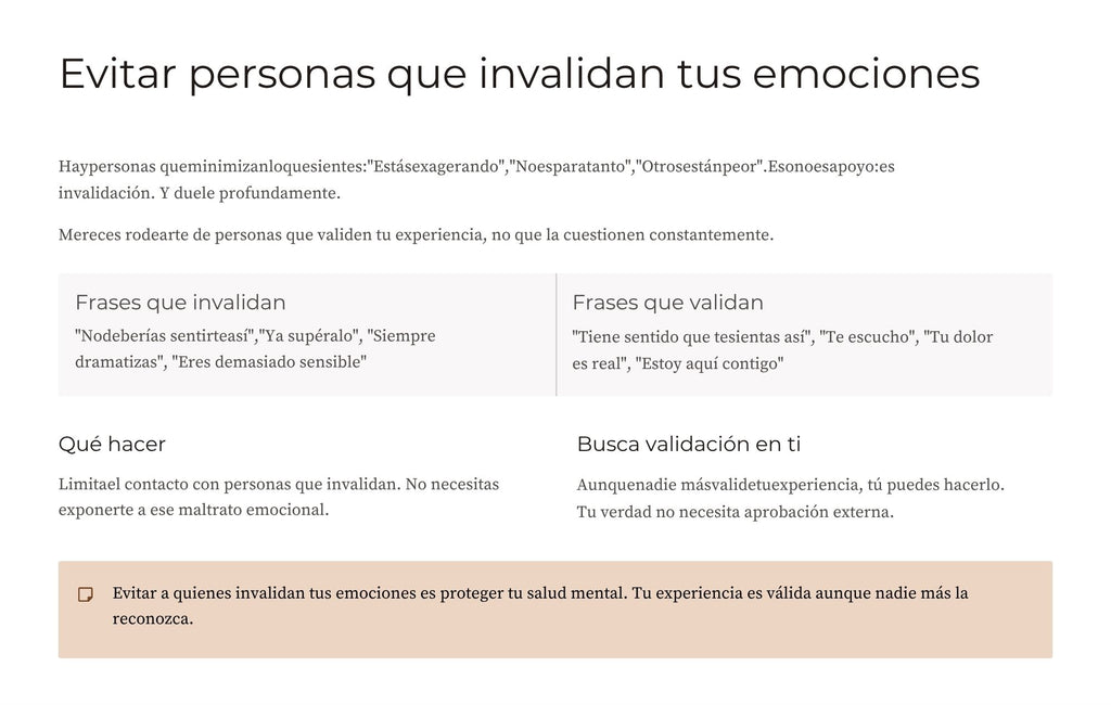 Autocuidado y Respeto Propio