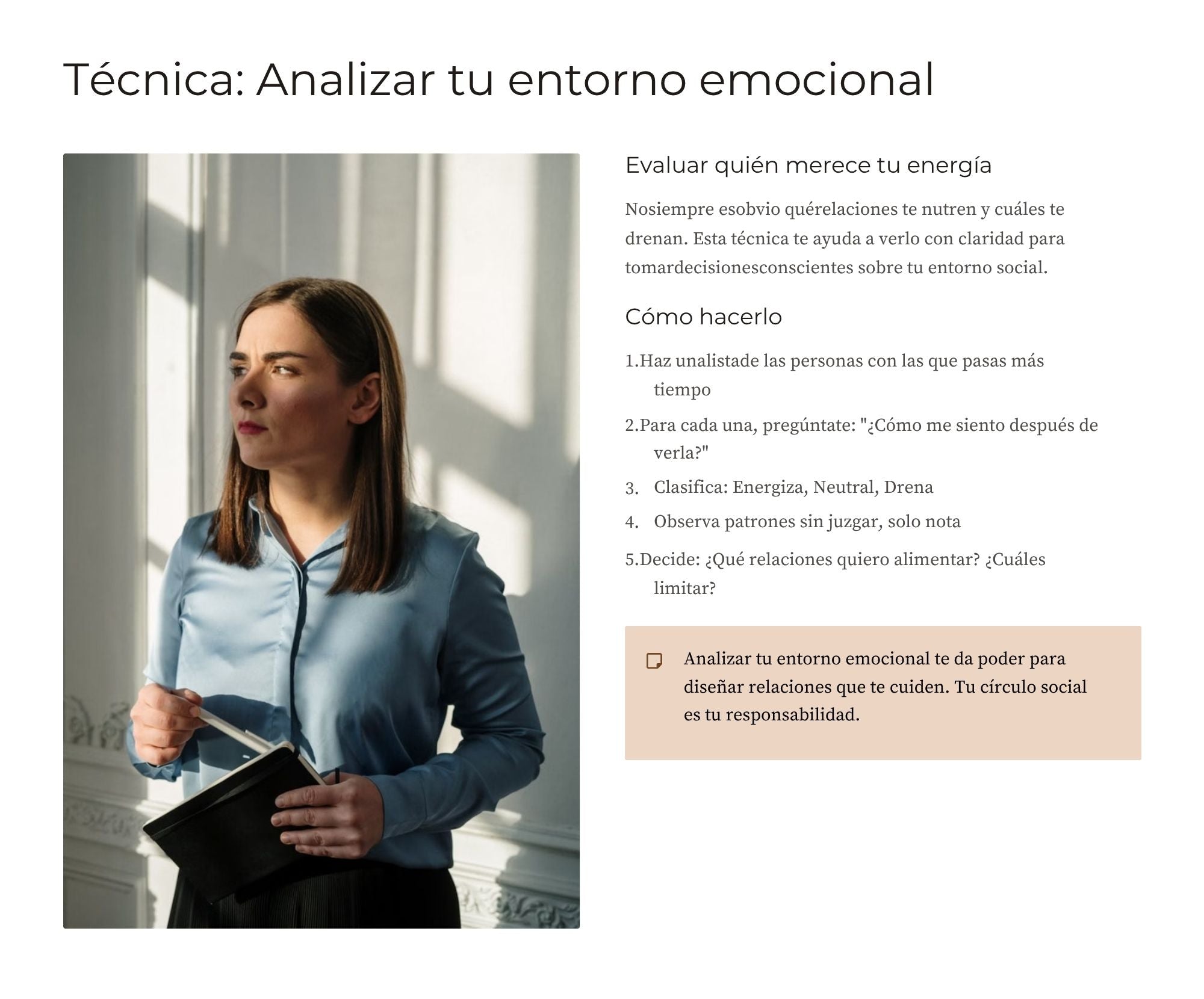 Autocuidado y Respeto Propio