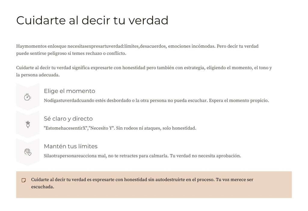 Autocuidado y Respeto Propio