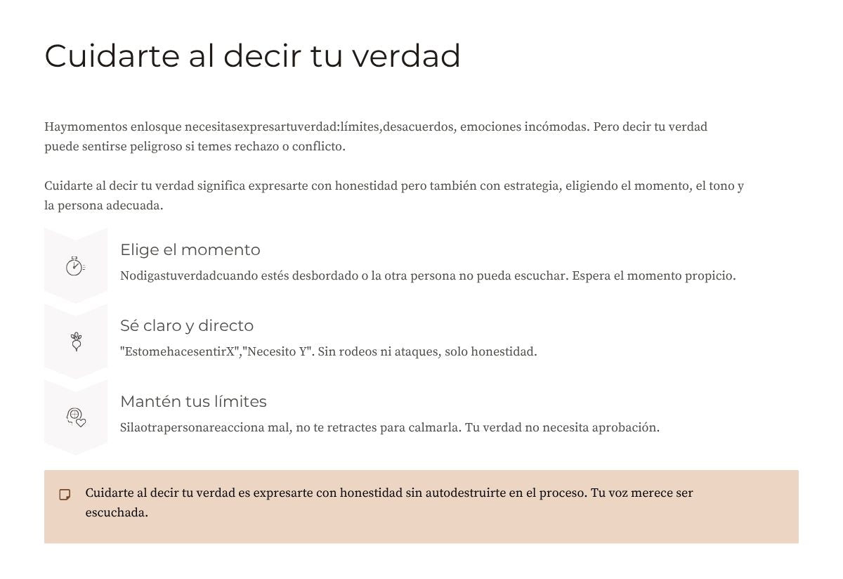 Autocuidado y Respeto Propio
