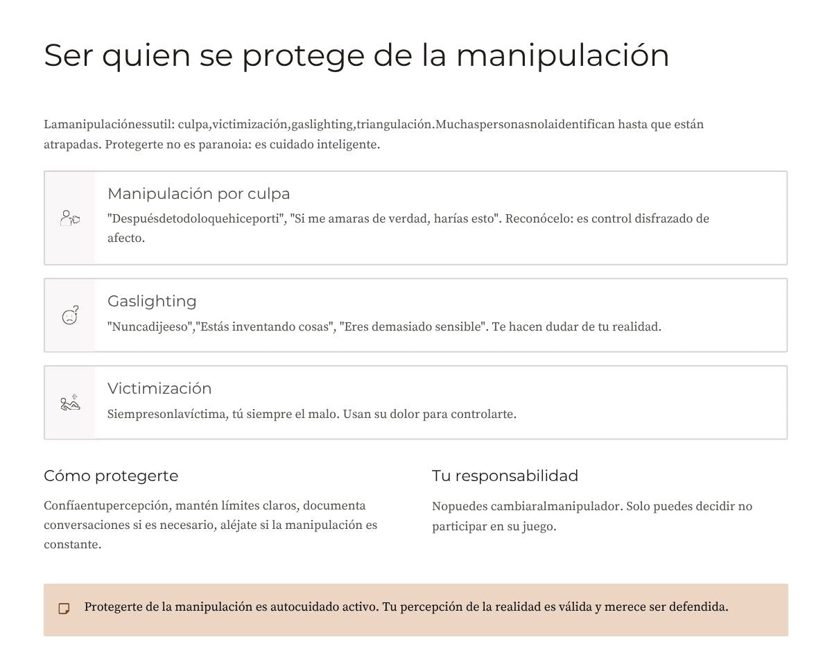 Autocuidado y Respeto Propio