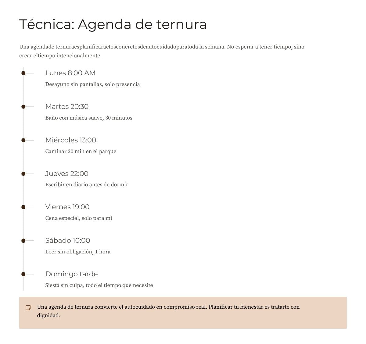 Autocuidado y Respeto Propio