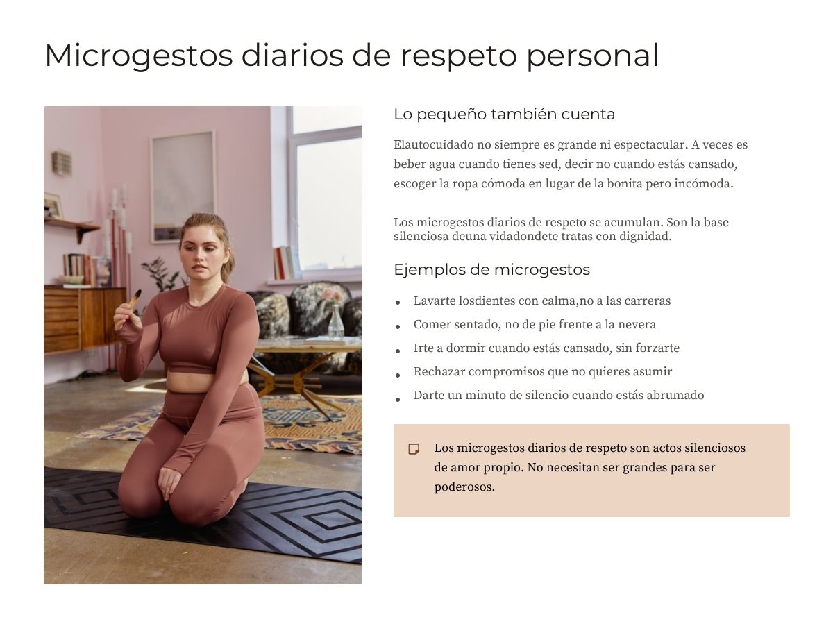 Autocuidado y Respeto Propio
