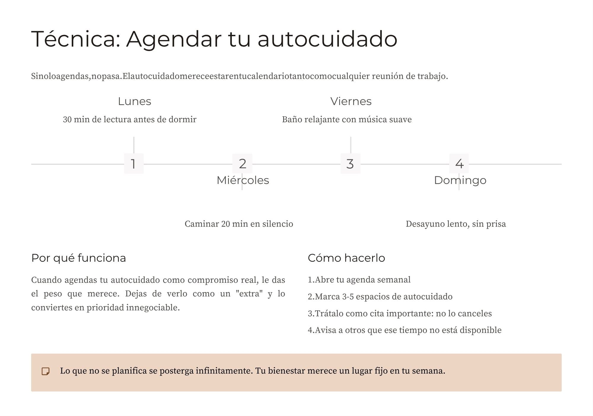 Autocuidado y Respeto Propio