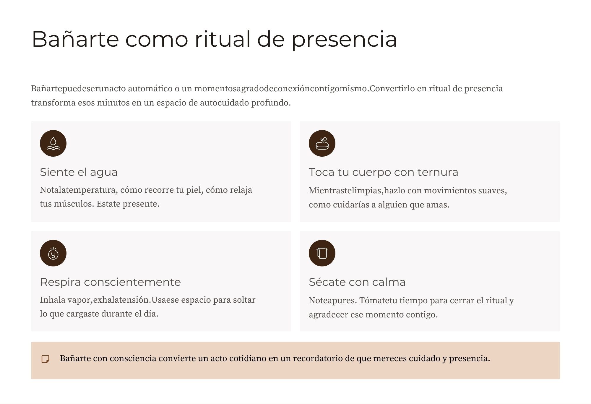 Autocuidado y Respeto Propio